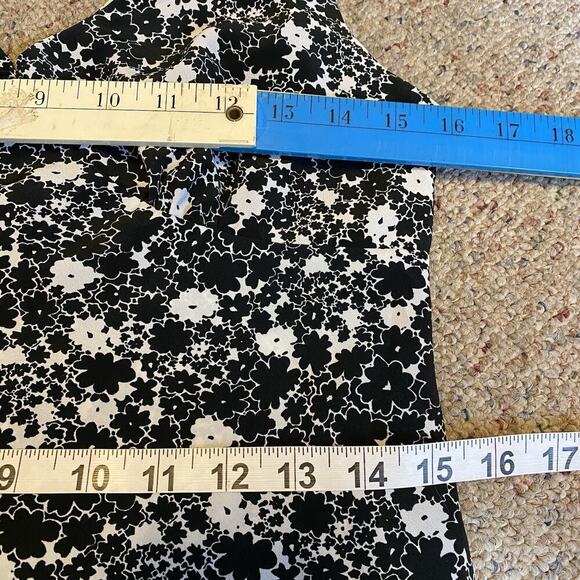 Express Vtg Y2K Floral Babydoll Midi Slip Dress Sz 7/8 Fairy Goth Black White - Picture 2 of 13